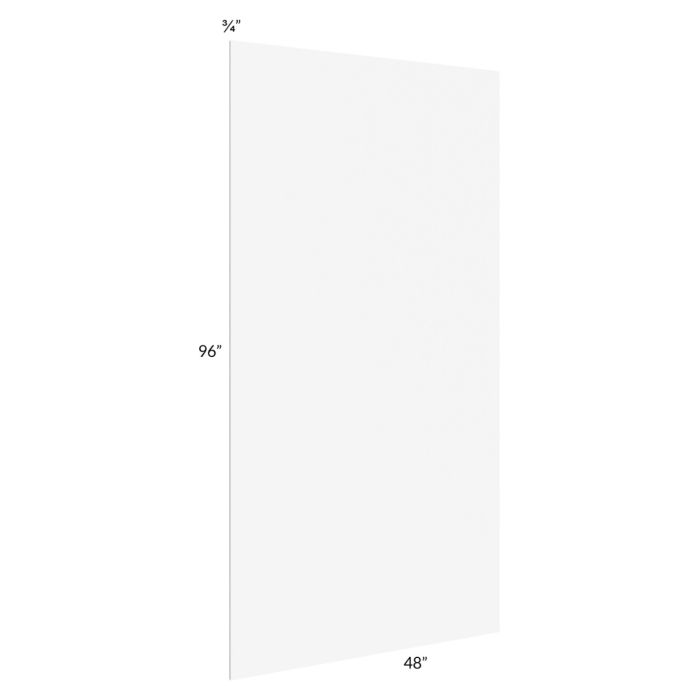 Milan White Matte 4x8 Back Panel (3/4" thick)