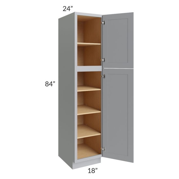 Asheville Grey Shaker 18x84 Wall Pantry Cabinet 