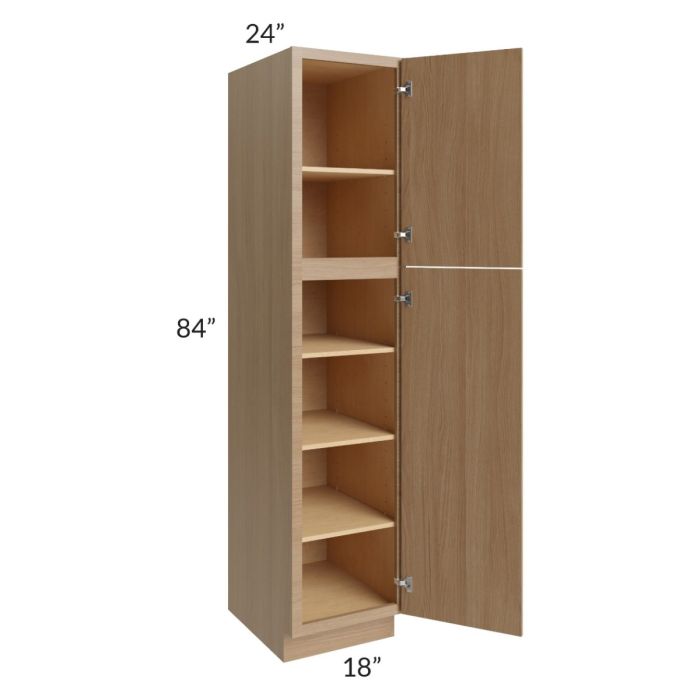 Asheville Rift Oak Shaker 18x84 Wall Pantry Cabinet