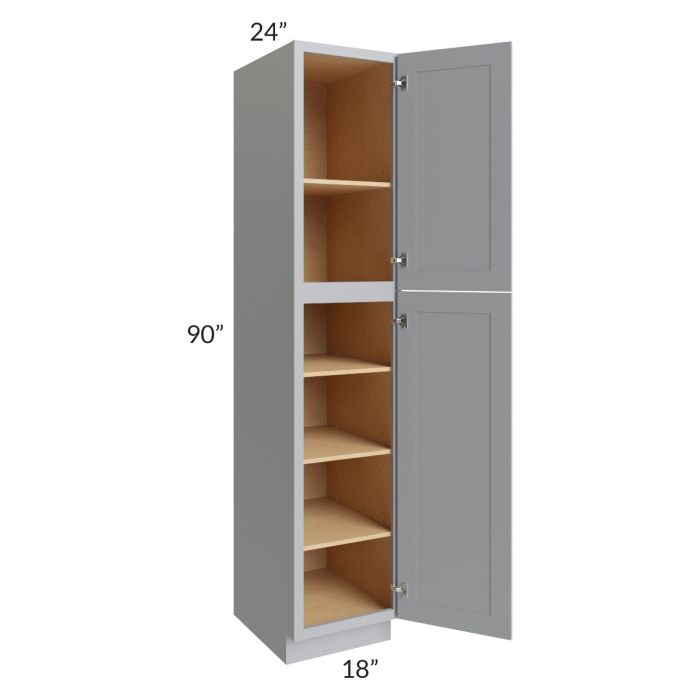 Asheville Grey Shaker 18x90 Wall Pantry Cabinet