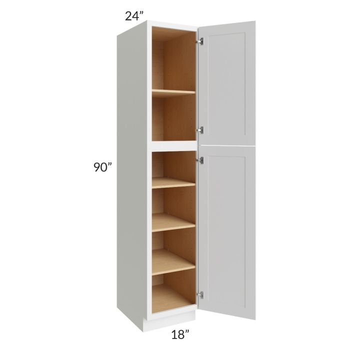 Asheville White Shaker 18x90 Wall Pantry Cabinet
