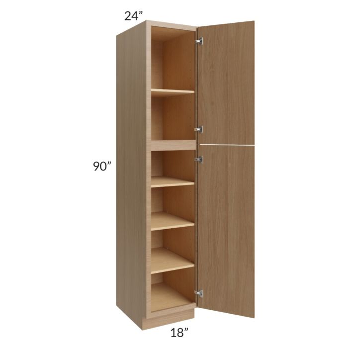 Township Rift Oak 18x90 Wall Pantry Cabinet