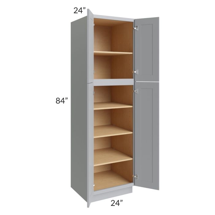 Asheville Grey Shaker 24x84 Wall Pantry Cabinet