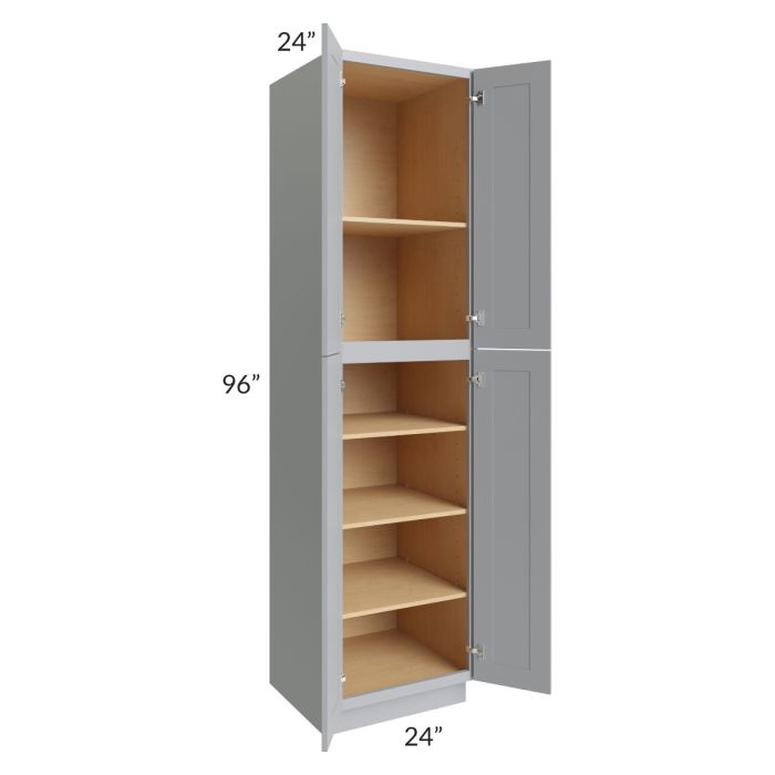 Asheville Grey Shaker 24x96 Wall Pantry Cabinet 