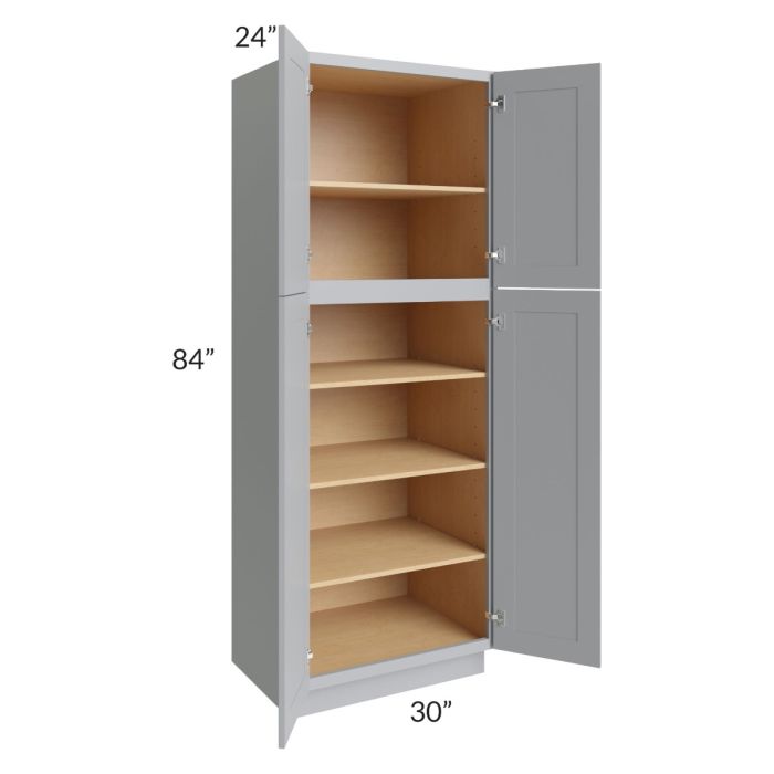 Asheville Grey Shaker 30x84 Wall Pantry Cabinet