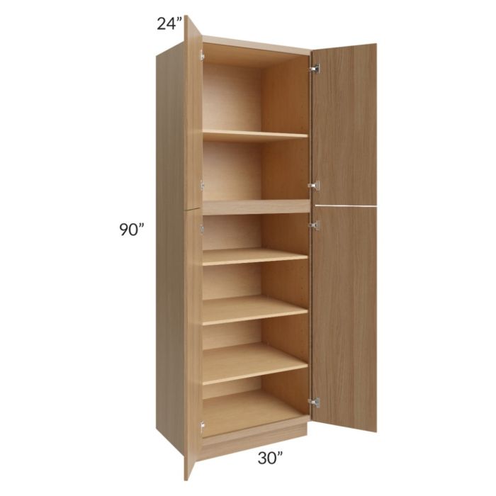 Township Rift Oak 30x90 Wall Pantry Cabinet