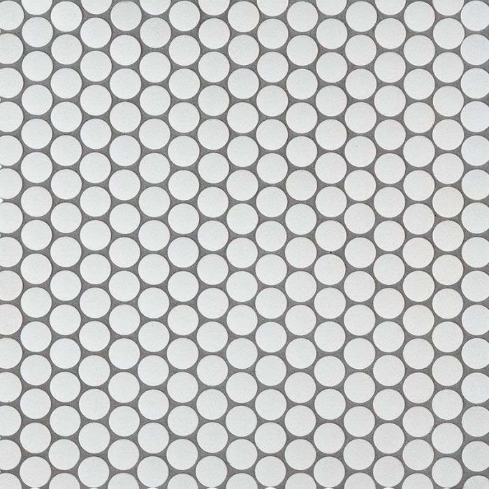 Penny Round Nero 6mm Matte Mosaic Wall Tile