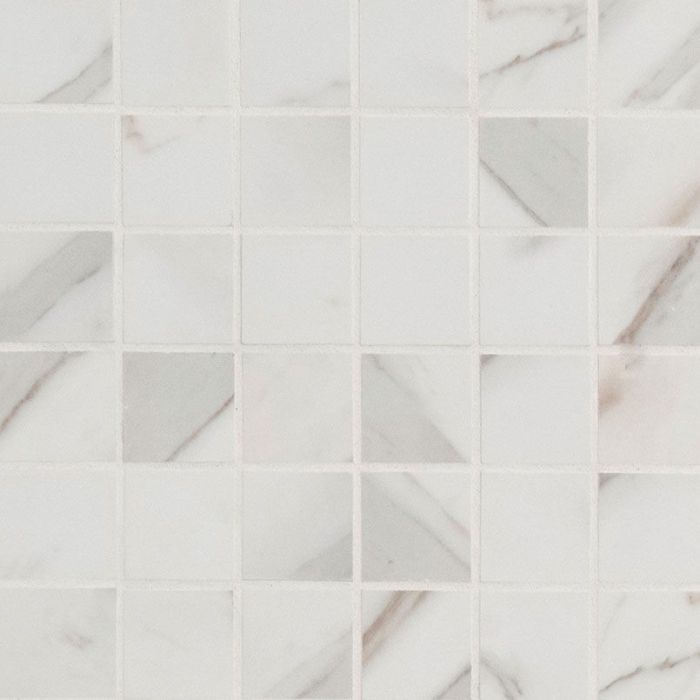Pietra Calacatta 2 x 2 Mosaic Matte Porcelain Tile