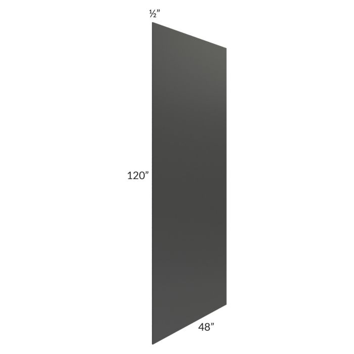 Midtown Black Shaker 48 x 120 Back Panel (1/2" Thick)