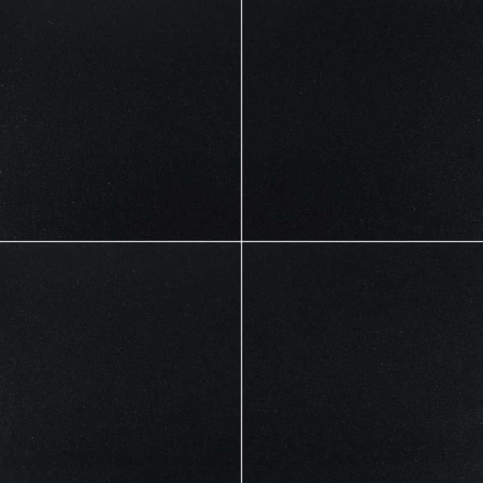 Premium Black 12" x 12" Honed Granite Tile