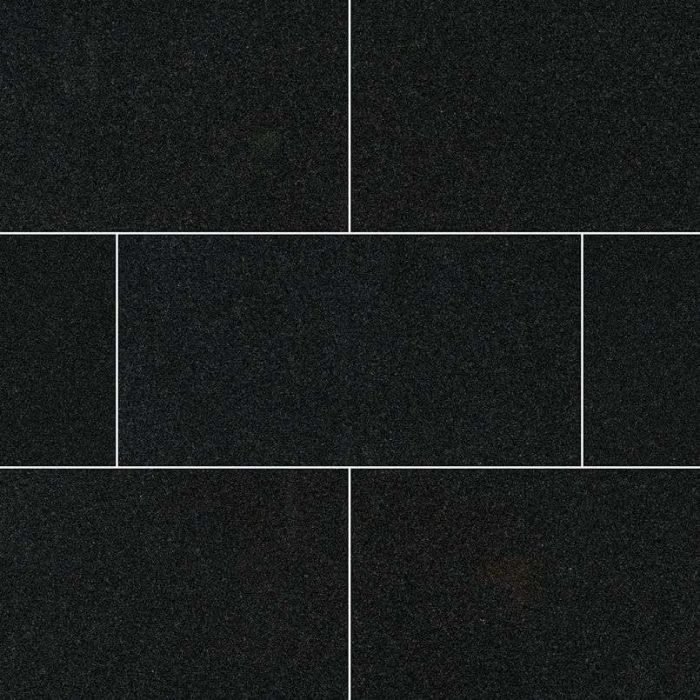 Premium Black 12" X 24" Polished Granite Tile
