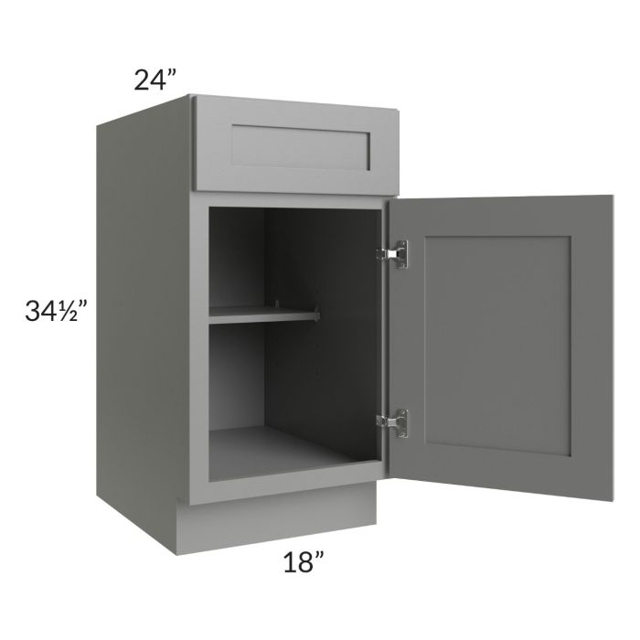 Shale Grey Shaker 18" Base Cabinet 