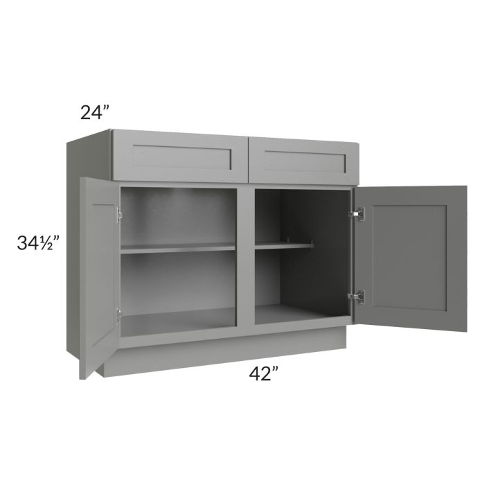 Shale Grey Shaker 42" Base Cabinet