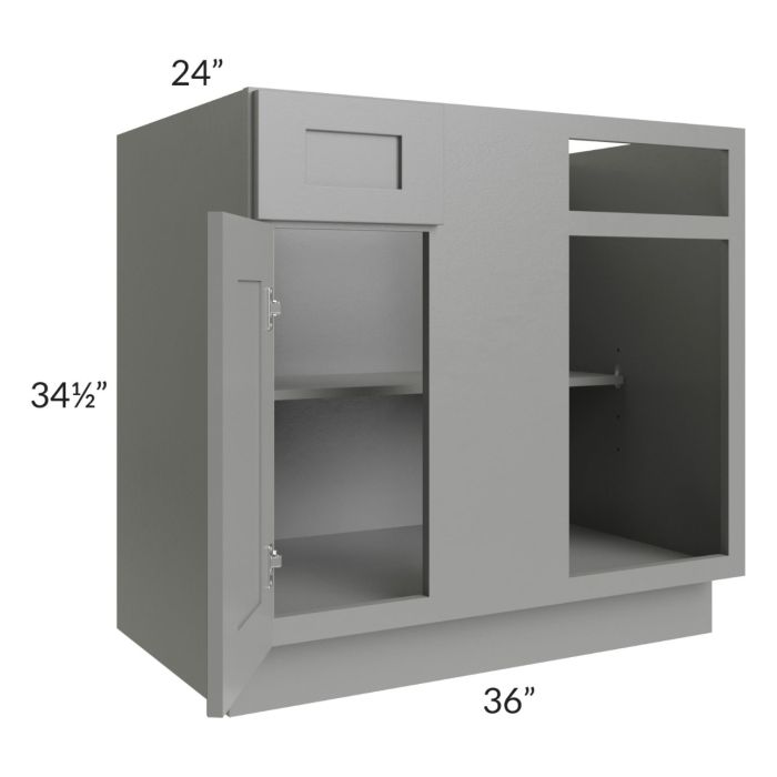 Shale Grey Shaker 36" Blind Corner Base Unit