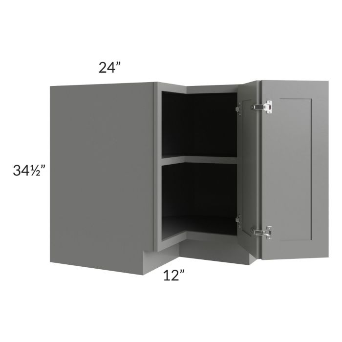 Shale Grey Shaker 36" Easy Reach Corner Base Cabinet