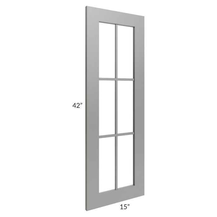 Shale Grey Shaker 24x42 Corner Mullion Glass Door