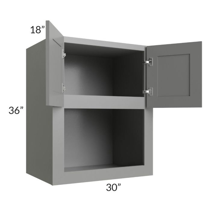 Shale Grey Shaker 30x36 Microwave Cabinet