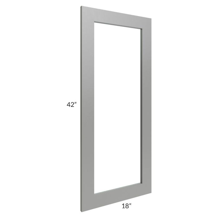 Shale Grey Shaker 18x42 Glass Door