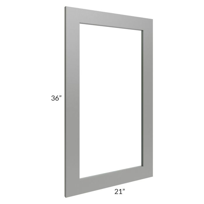 Shale Grey Shaker 21x36 Glass Door