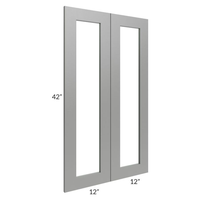 Shale Grey Shaker 24x42 Glass Door