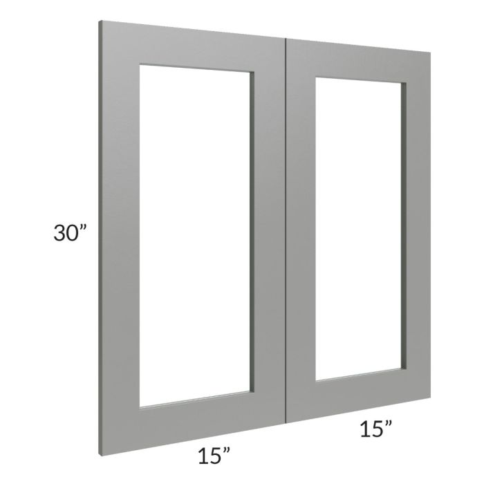 Shale Grey Shaker 30x30 Glass Door