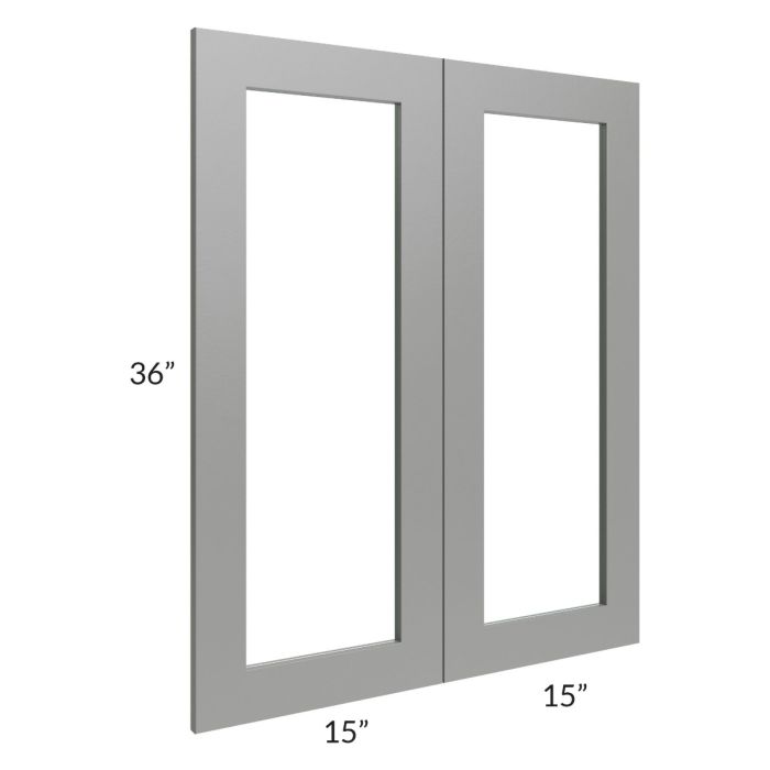 Shale Grey Shaker 30x36 Glass Door