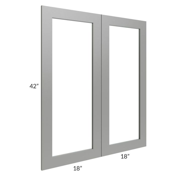 Shale Grey Shaker 36x42 Glass Door