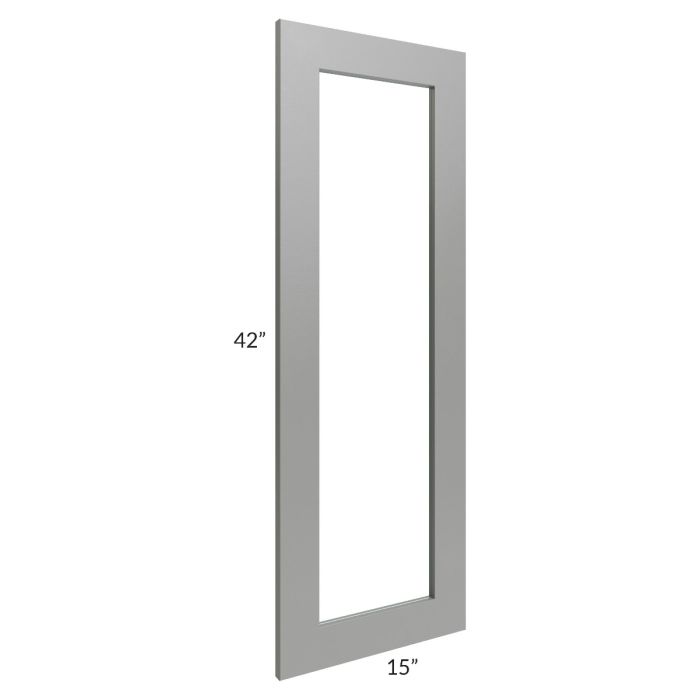 Shale Grey Shaker 24x42 Corner Glass Door