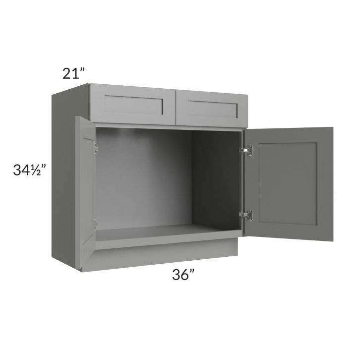 Shale Grey Shaker 36" Vanity Sink Base Cabinet