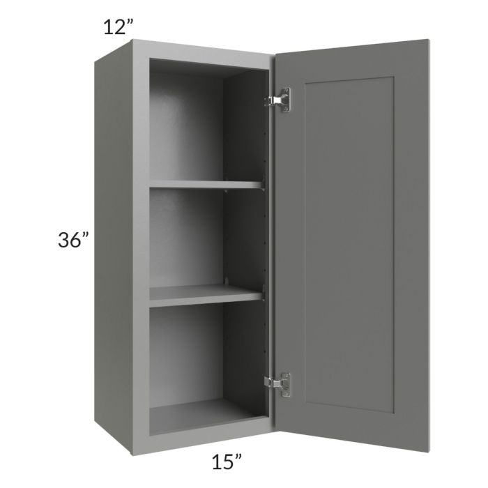 Shale Grey Shaker 15x36 Wall Cabinet