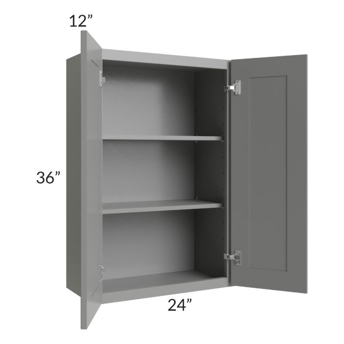 Shale Grey Shaker 24x36 Wall Cabinet