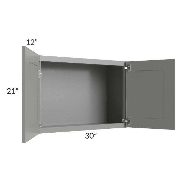 Shale Grey Shaker 30x21 Wall Cabinet