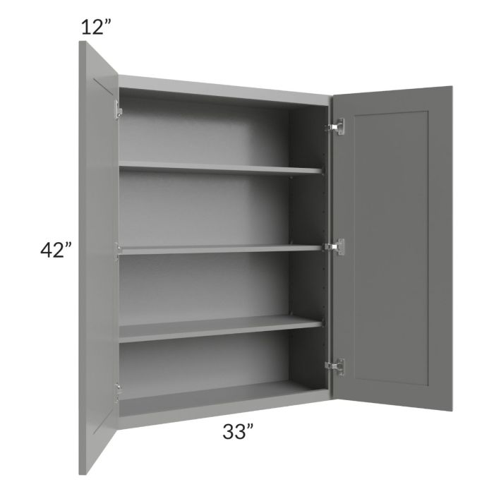 Shale Grey Shaker 33x42 Wall Cabinet