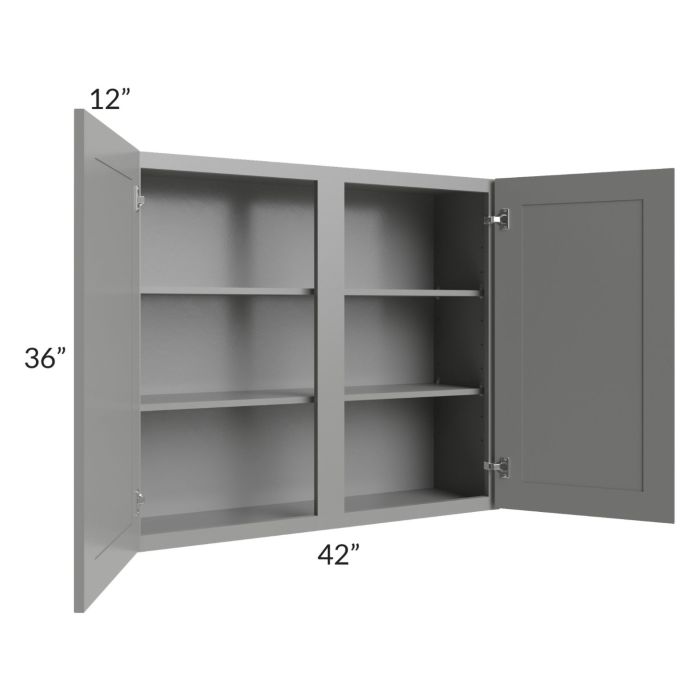 Shale Grey Shaker 42x36 Wall Cabinet