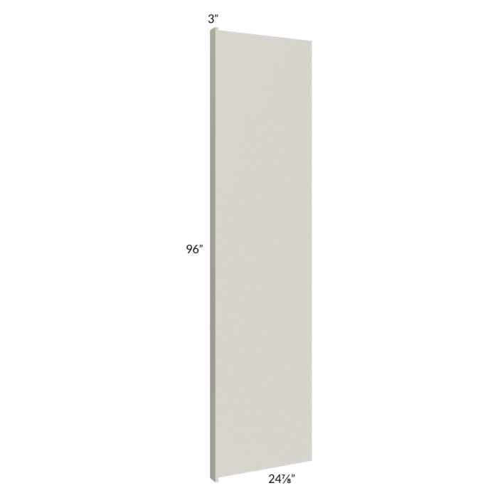 Milan Beige Matte 25x96 Refrigerator End Panel with 3" Stile