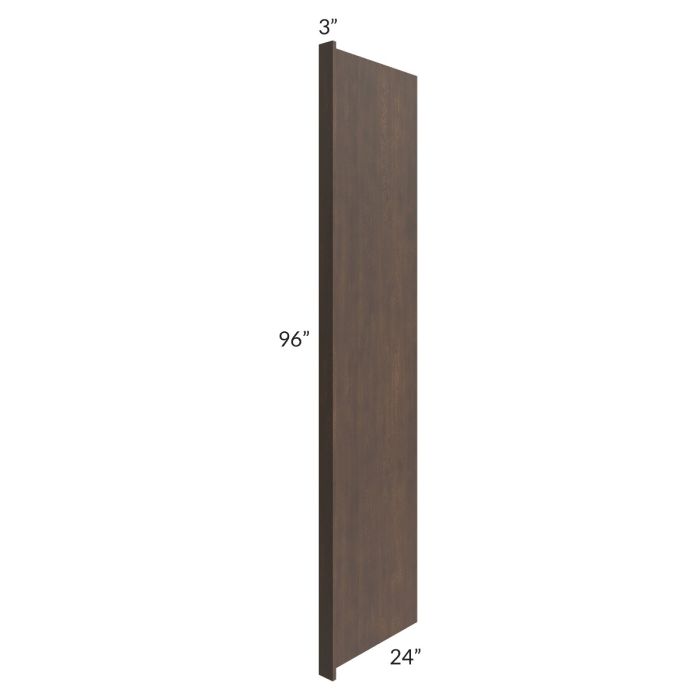 Tuscan Kona Brown 24x96 Refrigerator End Panel with 3" Stile
