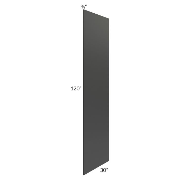 Midtown Black Shaker 30x120 Refrigerator Panel