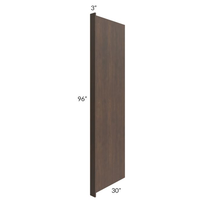 Tuscan Kona Brown 30x96 Refrigerator End Panel with a 3" Return