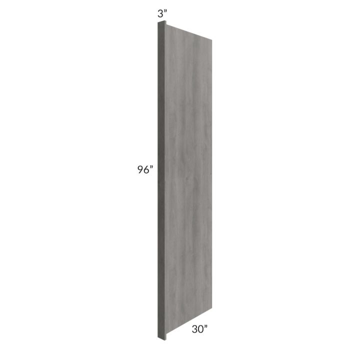Providence Slate Grey 30x96 Refrigerator End Panel with a 3" Return