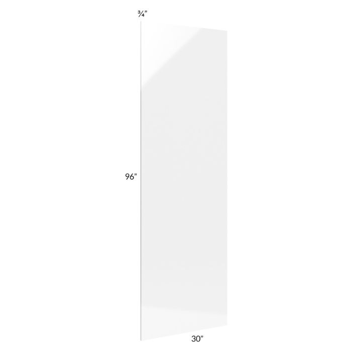 Milan White Gloss 30x96 Refrigerator End Panel