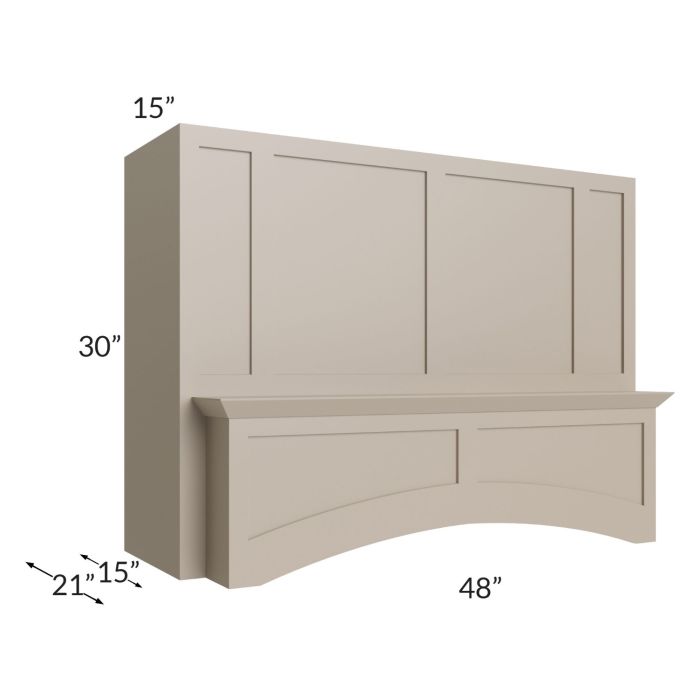 Tuscan Oyster 48" Arched Wood Hood