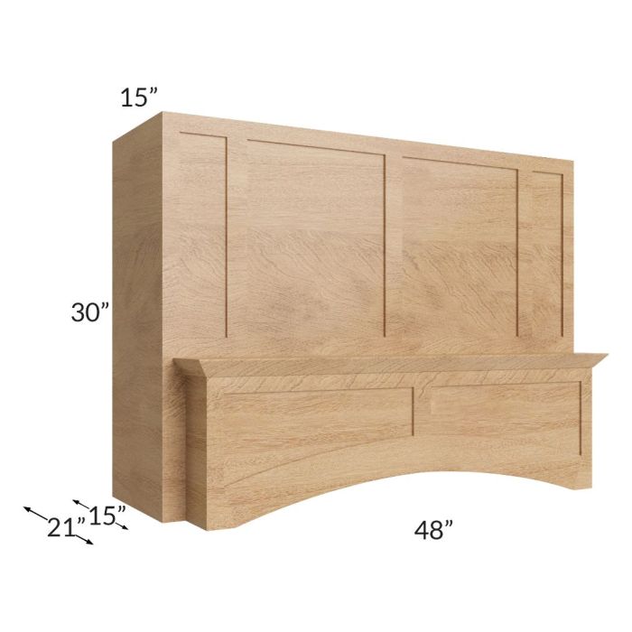 Midtown Timber Shaker 48" Arched Wood Hood