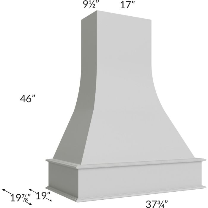 Midtown Painted Grey Shaker 36" Artisan Hood