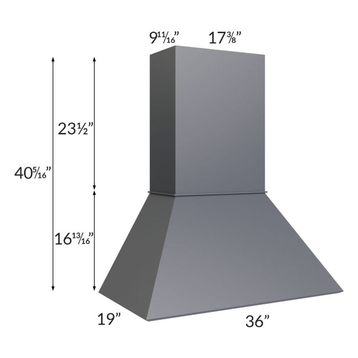 Midtown Indigo Shaker 36" Euro Hood