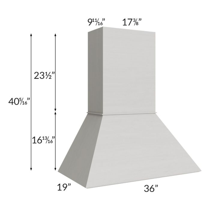Salem Light Grey 36" Euro Hood