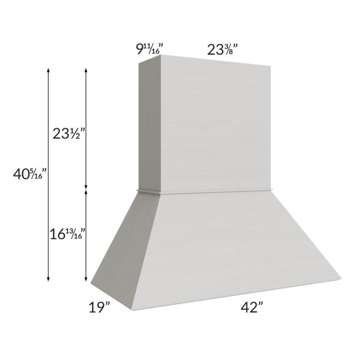 Midtown Light Grey Shaker 42" Euro Hood