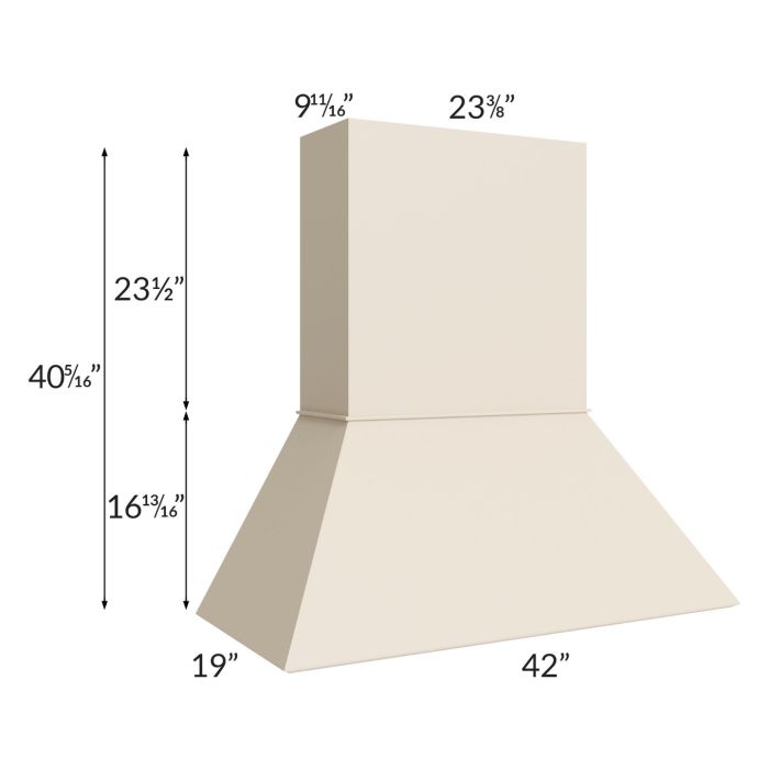 Midtown Cream Shaker 42" Euro Hood