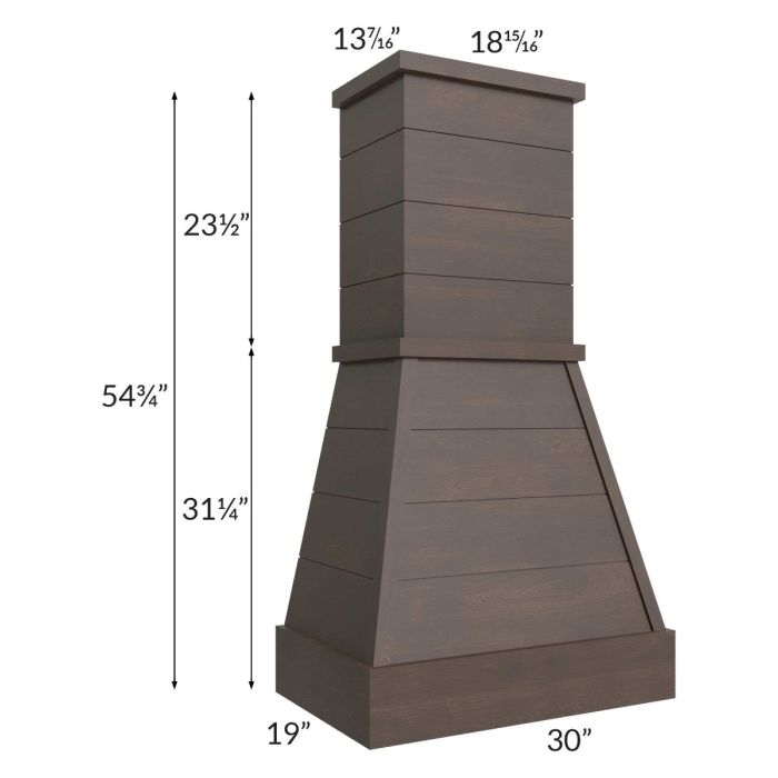 Tuscan Kona Brown 30" Farmhouse Hood