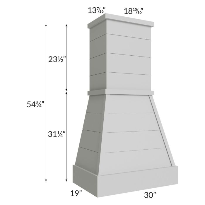 Tuscan Painted Grey 30" Farmhouse Hood