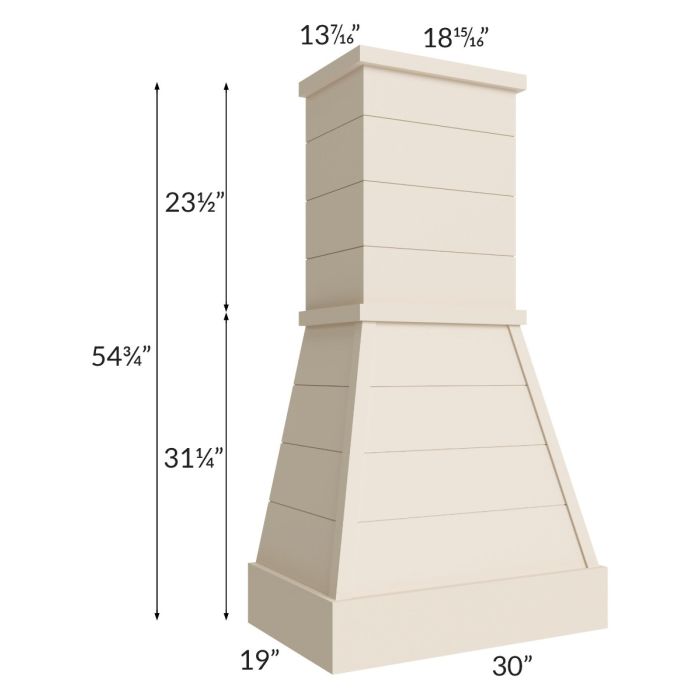 Midtown Cream Shaker 30" Farmhouse Hood